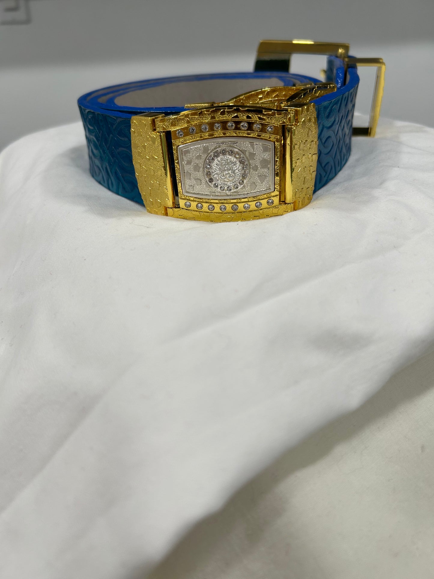 Leather Belt Six (6) Piece Buckle "Swagger Champ"