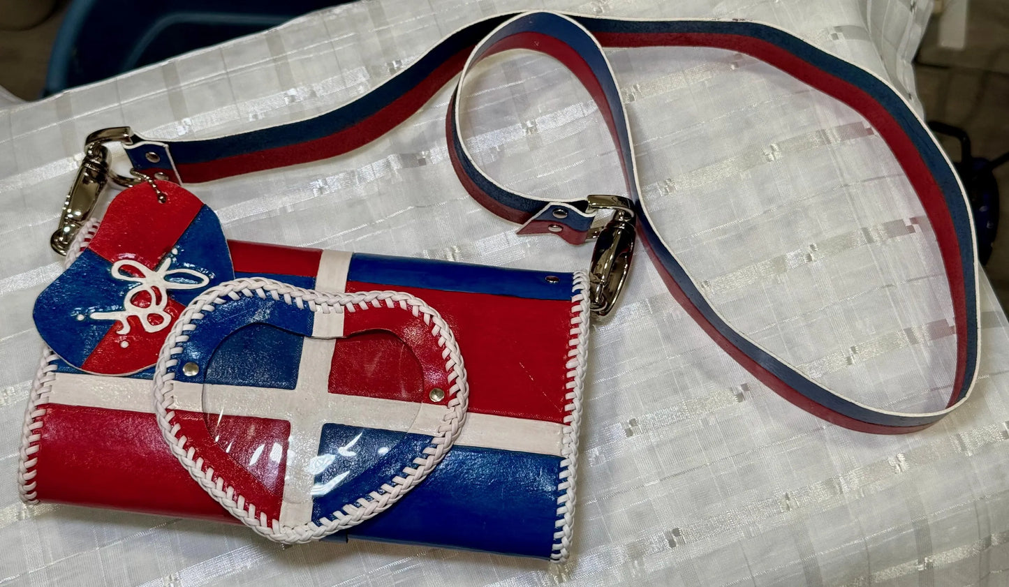 Jamaican Flag "Jef Treasures Angela Series" Leather Clutch Purse / Wallet Personalize It!