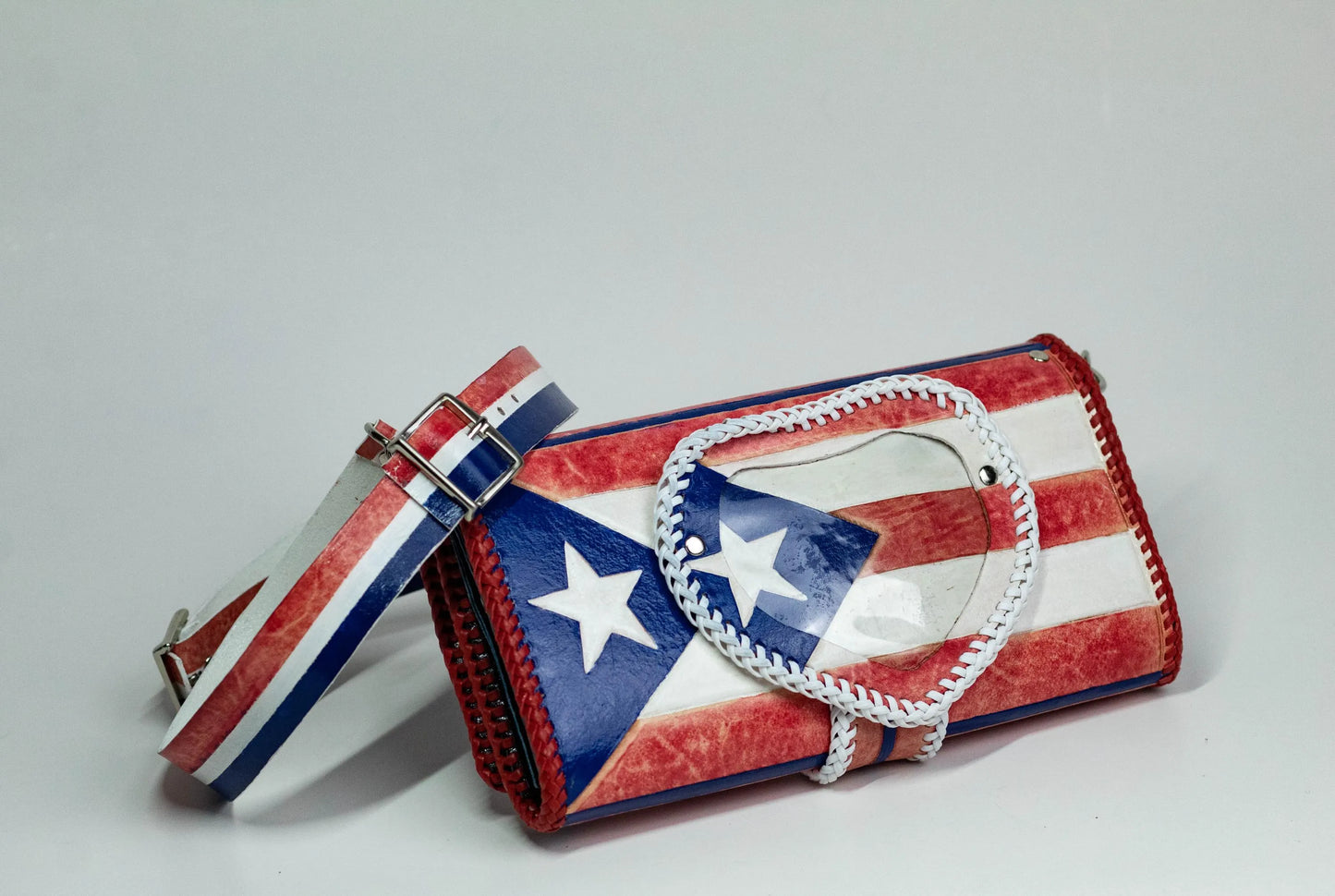 Jamaican Flag "Jef Treasures Angela Series" Leather Clutch Purse / Wallet Personalize It!