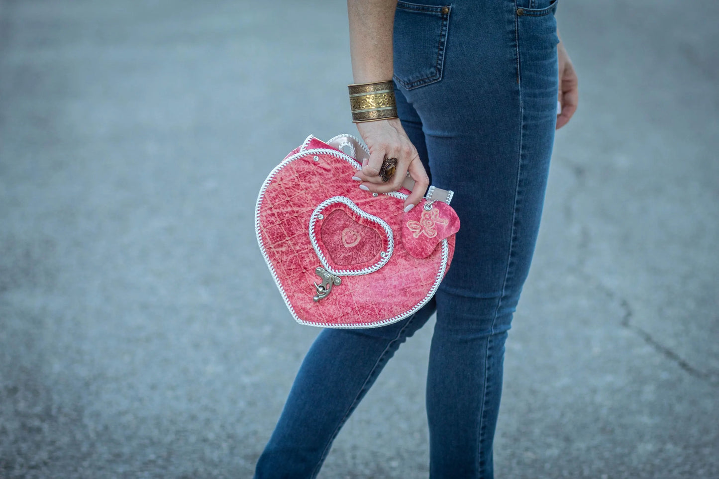Hand-Carved Heart Shaped Bag