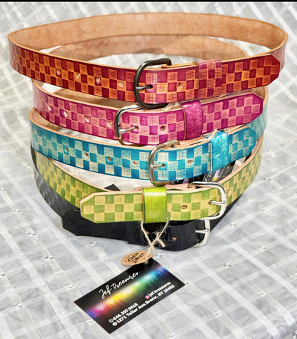 Handmade Full Grain Leather Belt: Custom Made in the USA, Multiple Colors
