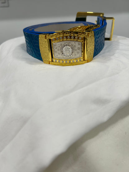 Leather Belt Six (6) Piece Buckle  "Swagger Champ"