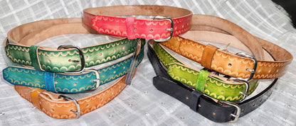 Handmade Full Grain Leather Belt: Custom Made in the USA, Multiple Colors