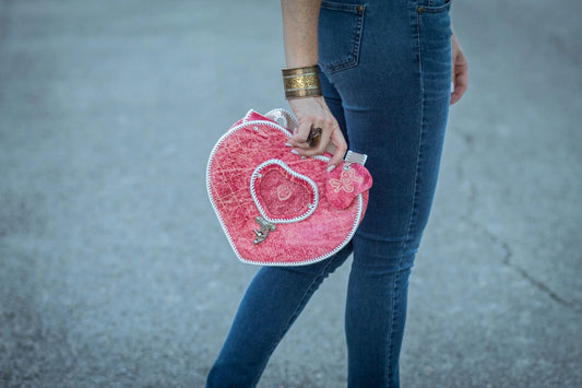 Hand-Carved Heart Shaped Bag